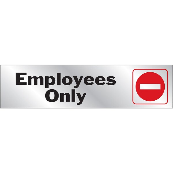 Hy-Ko Employees Only Sign 2" x 8", 10PK B00009 - main
